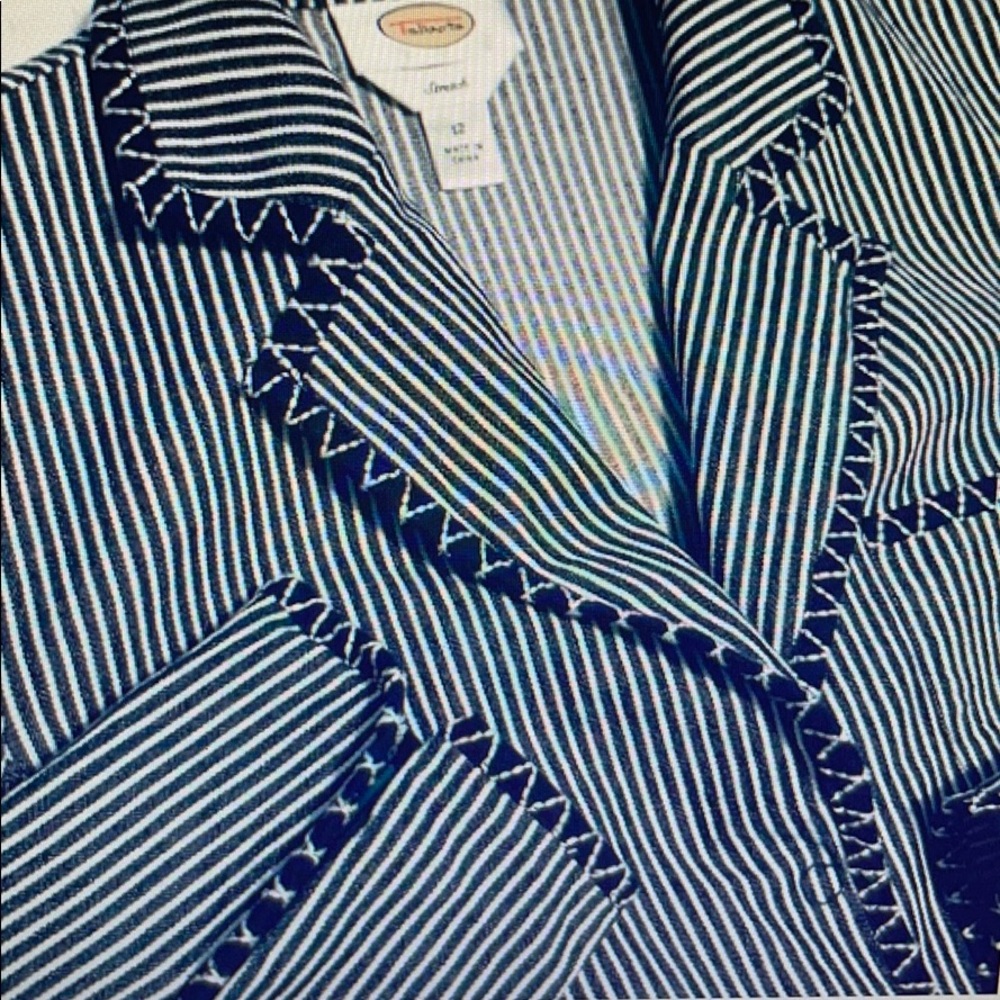Talbots Stretch Striped Jacket - image 4